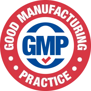 GMP certified manufacturing badge